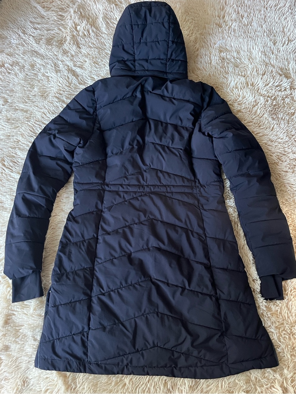 Women's Lole Hooded Long Puffer Coat - Picture 5 of 5